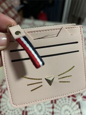 Source Unknown Pale Pink Cat Face Card nwot